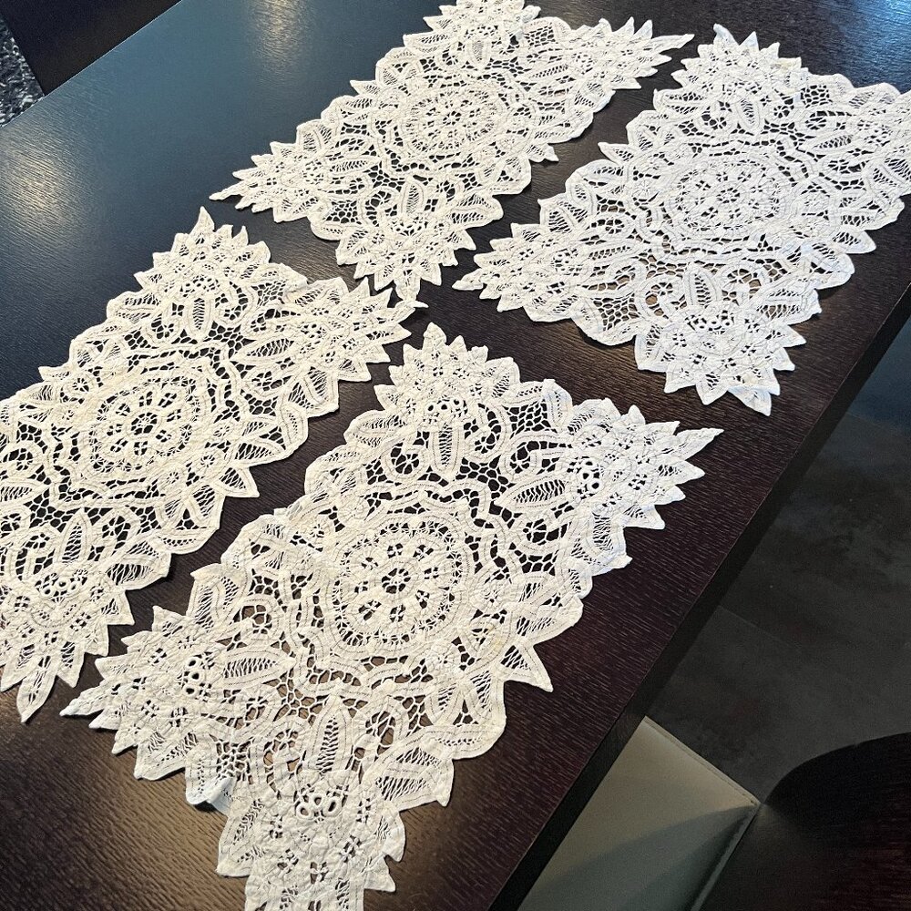 Gorgeous Vintage White Lace Placemats